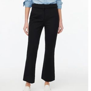 J. Crew Factory Kelsey Cotton-Blend Black Slight Flare Cropped Pants 8 Tall NWT